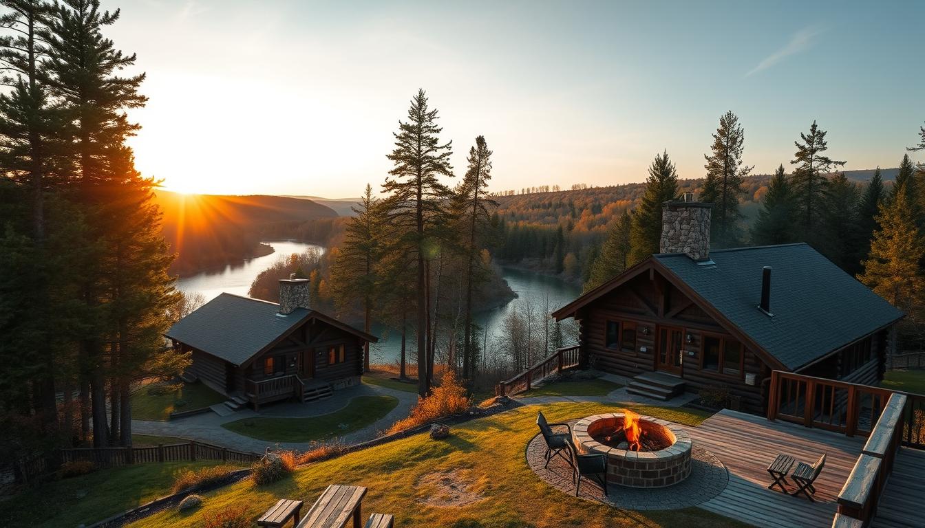 Rustic hunting lodges near Black River